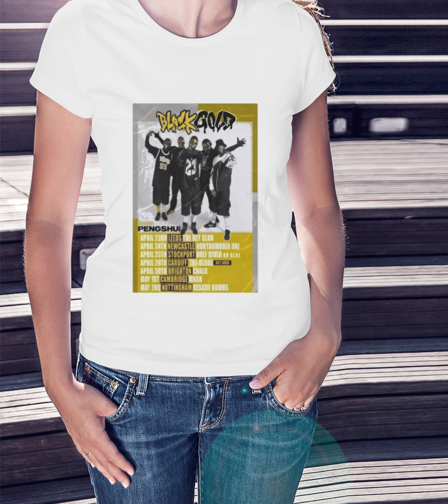 Blackgold Tour 2026 Leeds Newcastle Stockport Cardiff Brighton Cambridge Nottingham Pengshui T-Shirt