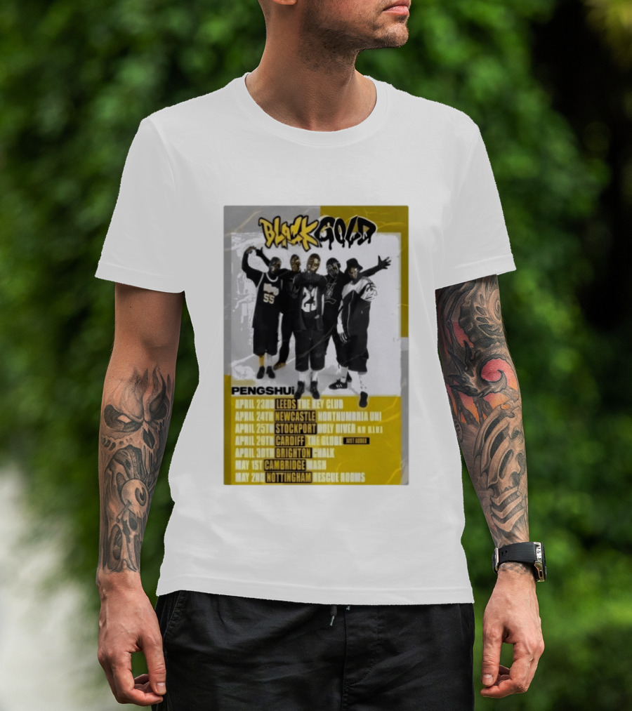 Blackgold Tour 2026 Leeds Newcastle Stockport Cardiff Brighton Cambridge Nottingham Pengshui T-Shirt