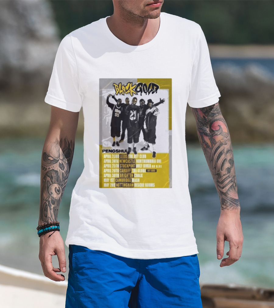 Blackgold Tour 2026 Leeds Newcastle Stockport Cardiff Brighton Cambridge Nottingham Pengshui T-Shirt