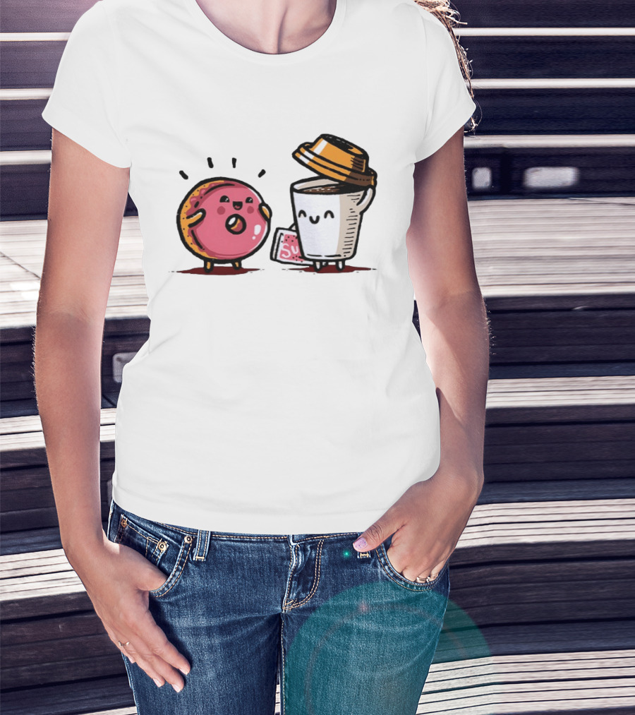 Donut And Coffee A Match Made In Heaven You Donut Know How Much I Love You T-Shirt
