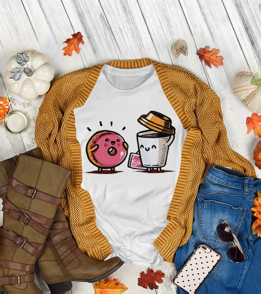 Donut and Coffee a Match Made in Heaven You Donut Know How Much I Love You T-Shirt