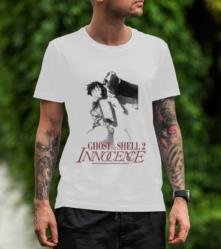 Ghost In The Shell 2 Innocence Anime Manga Art Kanji Characters T-Shirt
