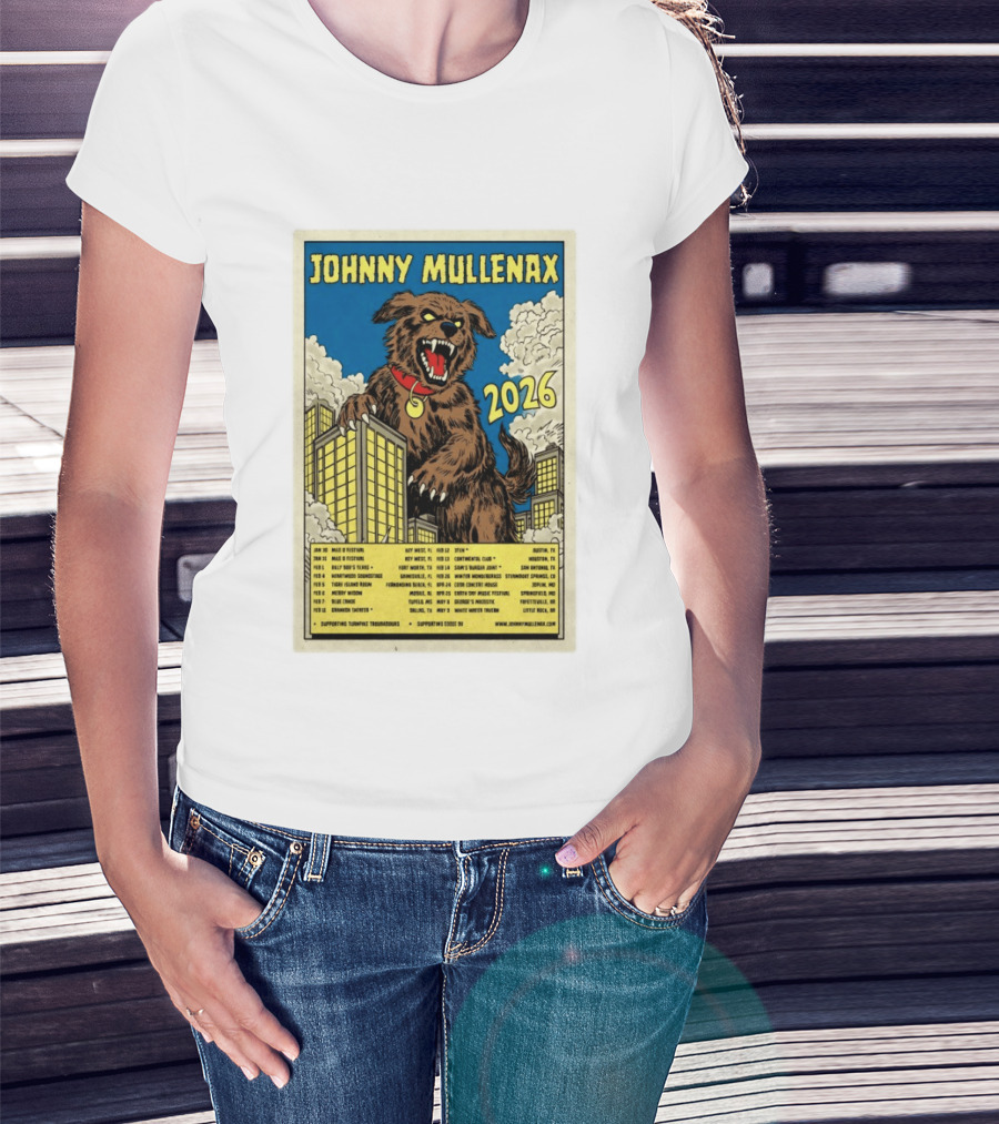 Johnny Mullenax 2026 Tour Monster Austin Key West Houston Jacksonville San Diego Savannah Springfield Sutton T-Shirt