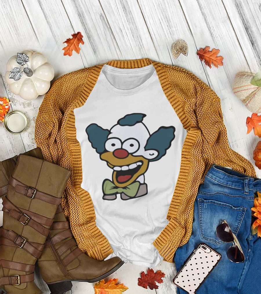 Krusty the Clown Smiling Face Cartoon T-Shirt