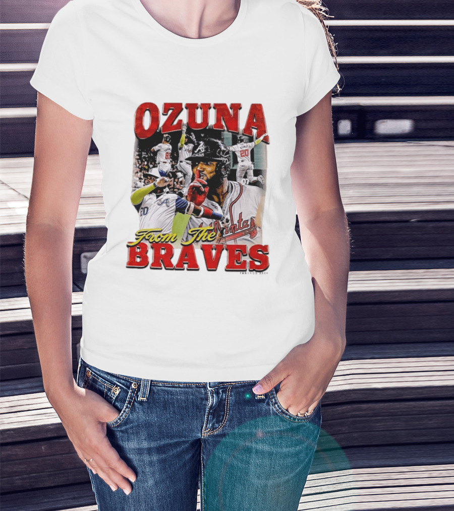 Ozuna Atlanta Braves 20 Baseball Celebration T-Shirt