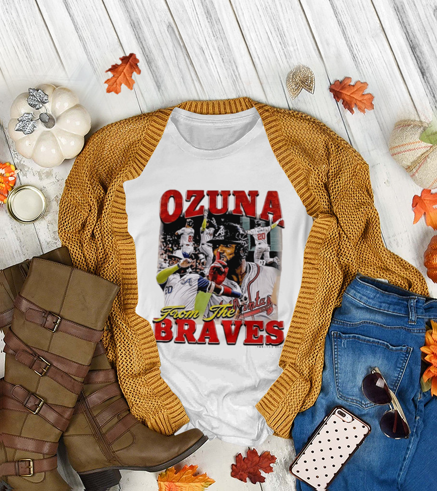 Ozuna Atlanta Braves 20 Baseball Celebration T-Shirt