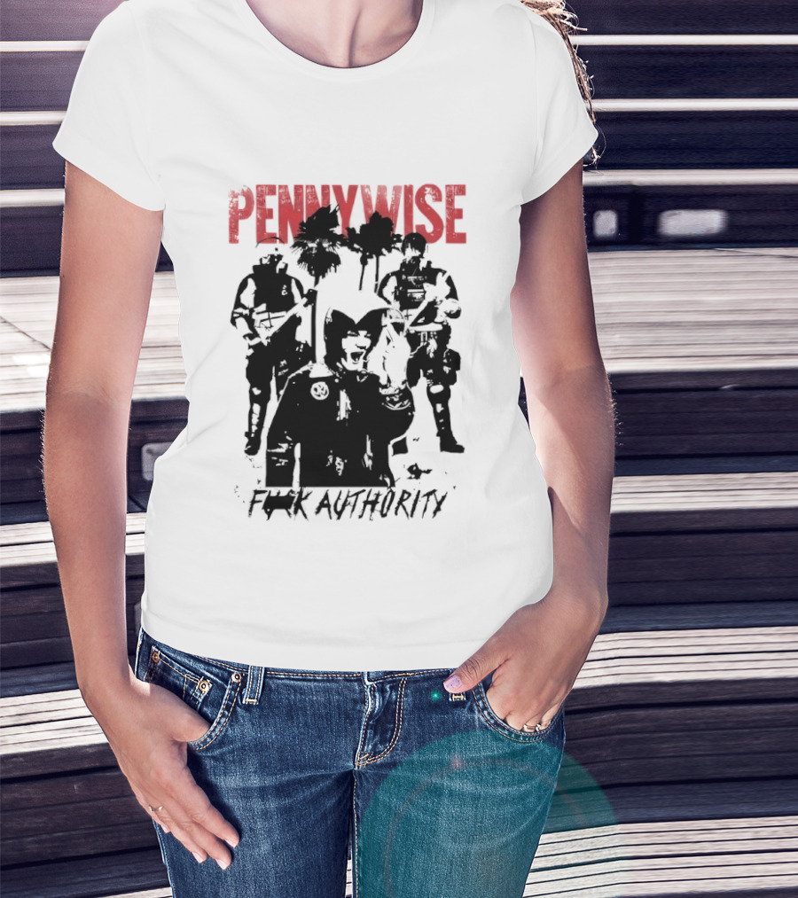 Pennywise Fuck Authority Military Soldiers And Clowns T-Shirt