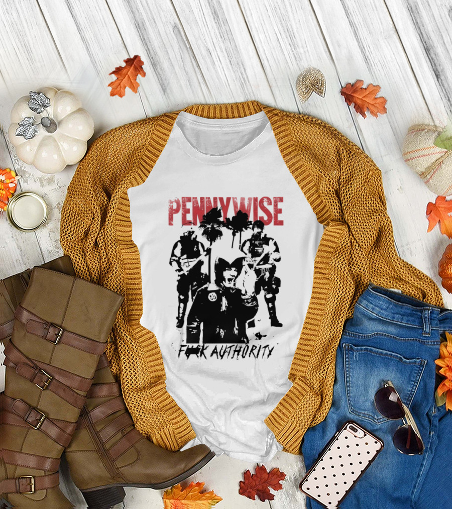 Pennywise Fuck Authority Military Soldiers and Clowns T-Shirt