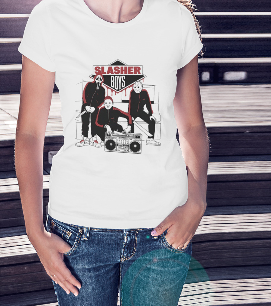 Slasher Boys Ghostface Michael Myers Jason Voorhees Beastie Boys T-Shirt