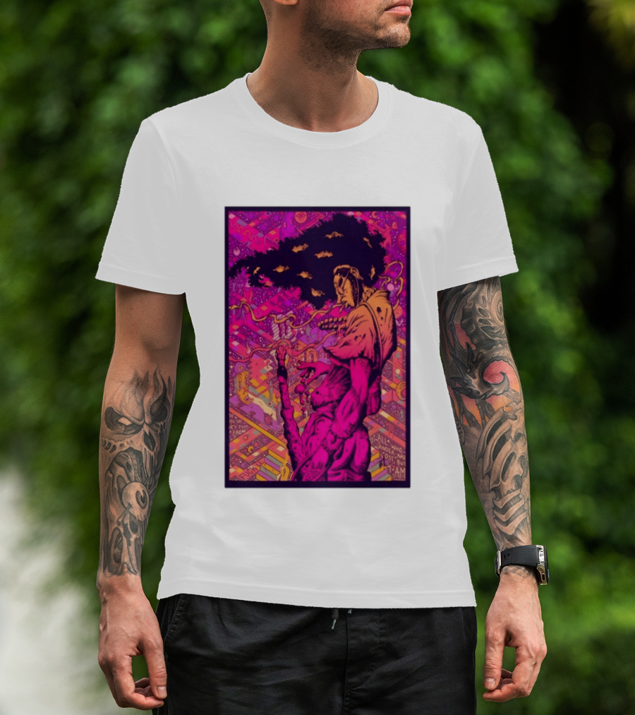 Third Eye Samurai Not All Who Wander Are Lost But I Am Psychedelic Fantasy Scene T-Shirt