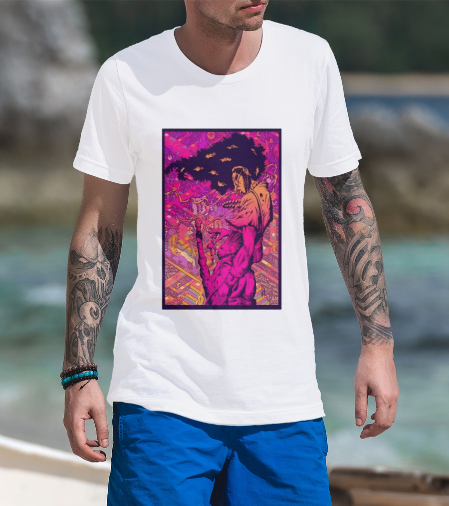 Third Eye Samurai Not All Who Wander Are Lost But I Am Psychedelic Fantasy Scene T-Shirt