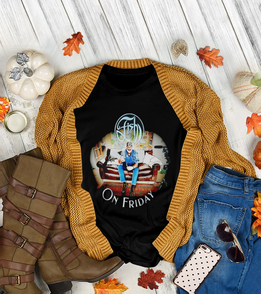 Fish Derek William Dick on Friday Sofa Scene T-Shirt