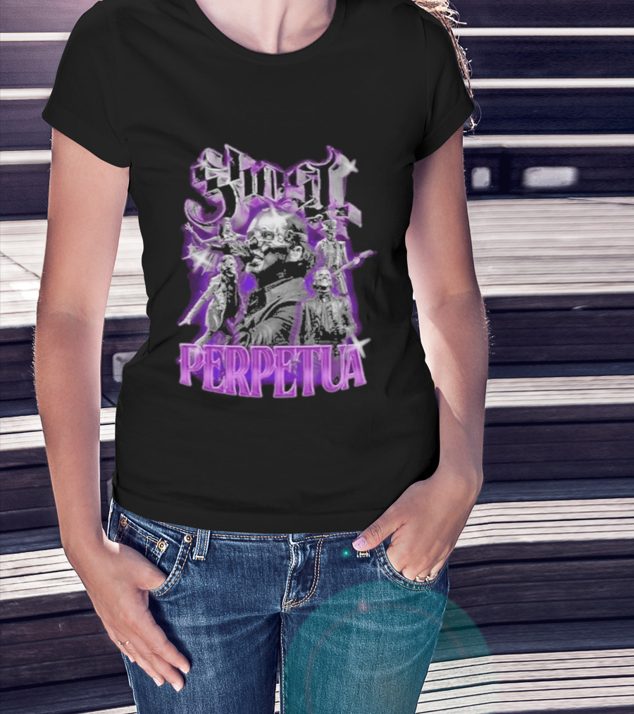 Ghost Perpetua 2026 Band Members Purple Goth Aesthetic T-Shirt