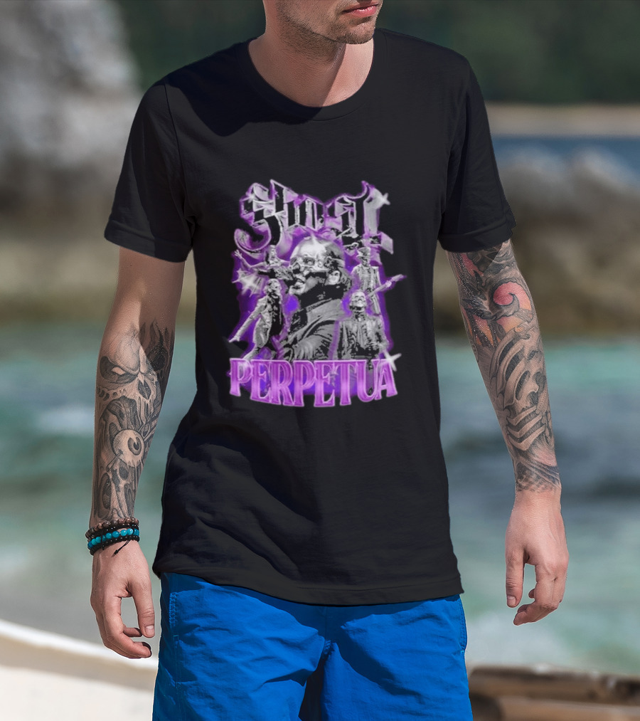 Ghost Perpetua 2026 Band Members Purple Goth Aesthetic T-Shirt