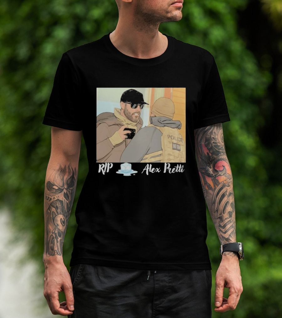 RIP Alex Pretti Melting Ice Justice For Alex Pretti Abolish ICE T-Shirt