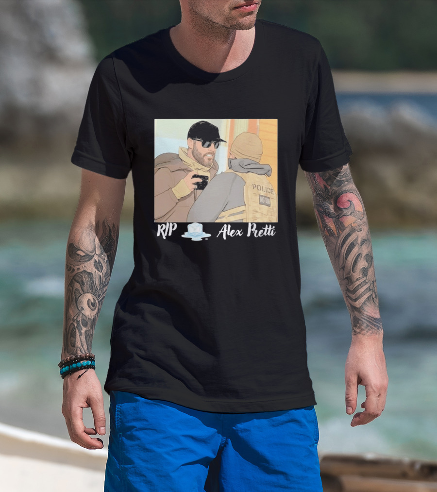 RIP Alex Pretti Melting Ice Justice For Alex Pretti Abolish ICE T-Shirt