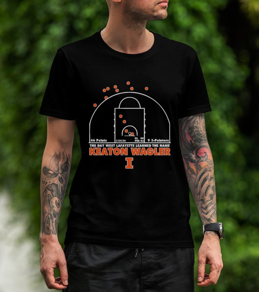 Illinois Fighting Illini Keaton Wagler West Lafayette Basketball Moment T-Shirt