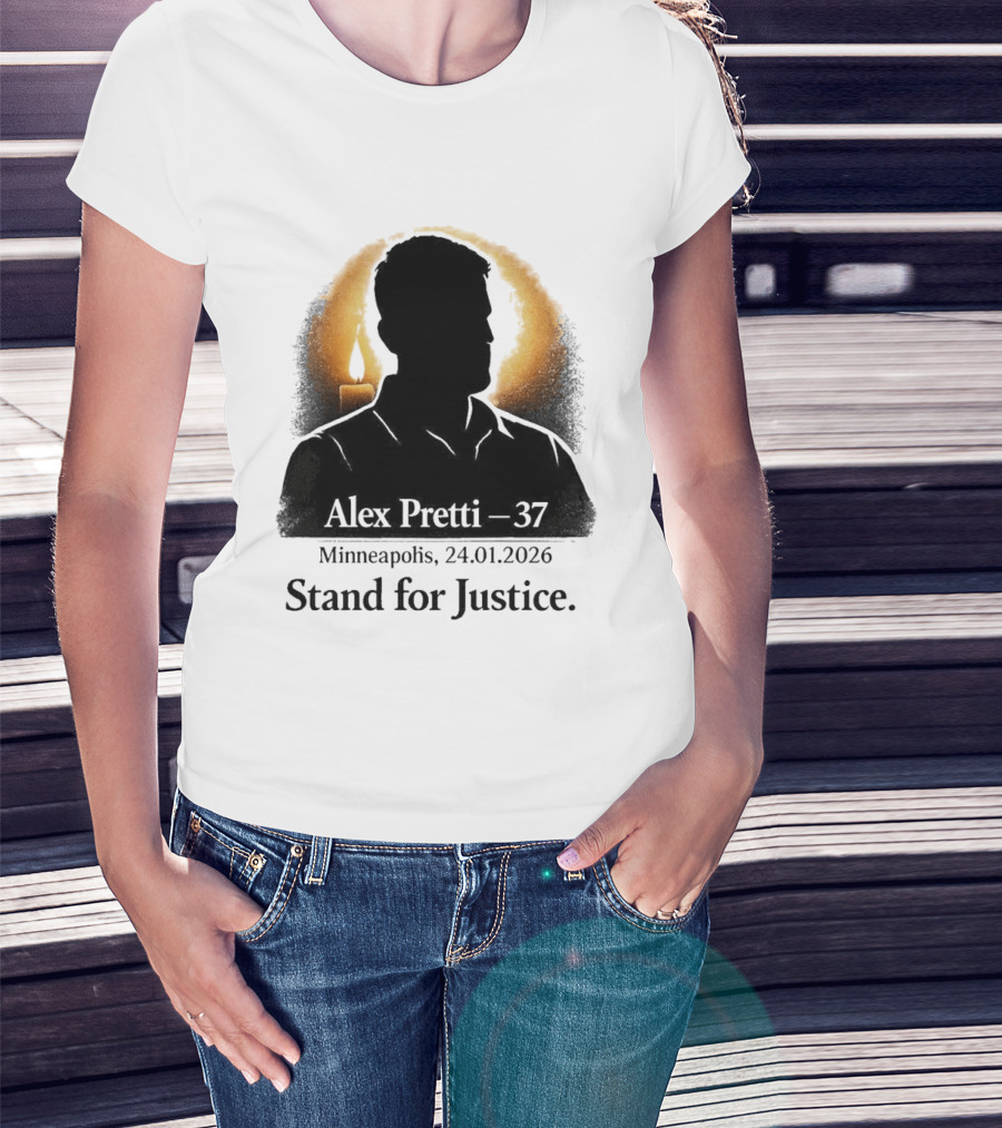 Alex Pretti 37 Minneapolis 24.01.2026 Stand For Justice Candle T-Shirt