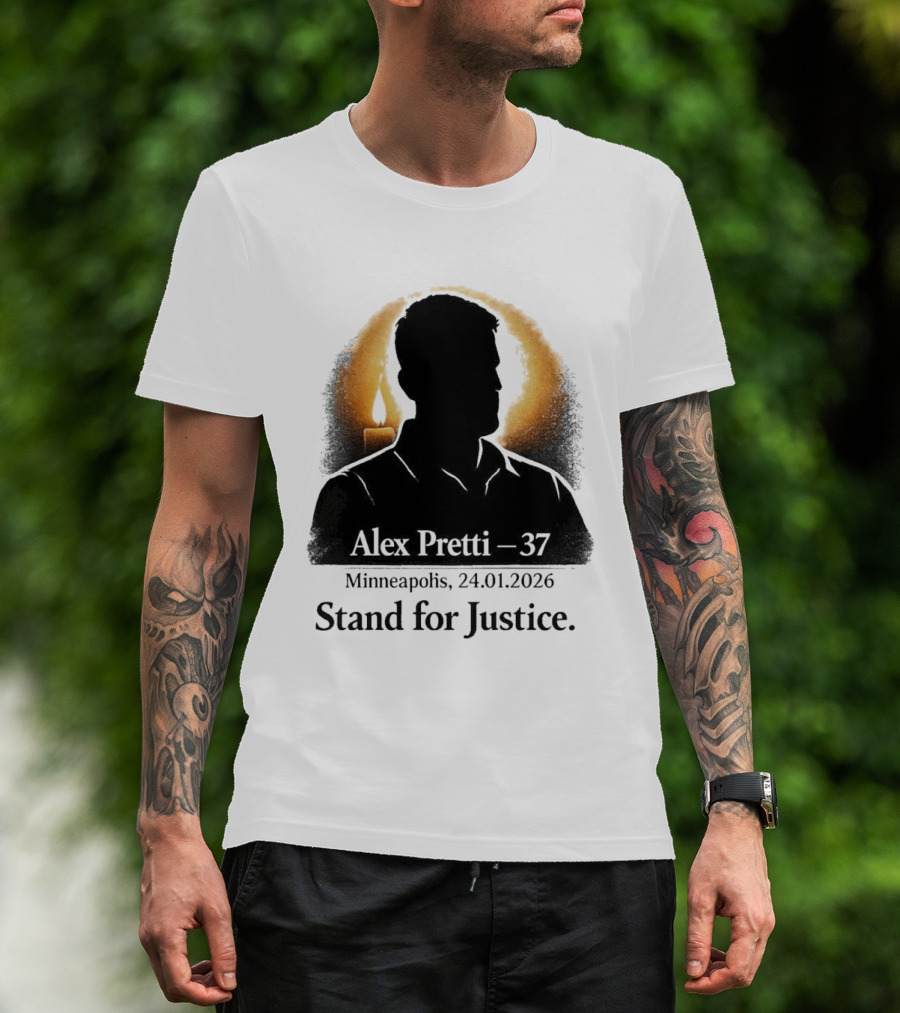 Alex Pretti 37 Minneapolis 24.01.2026 Stand For Justice Candle T-Shirt