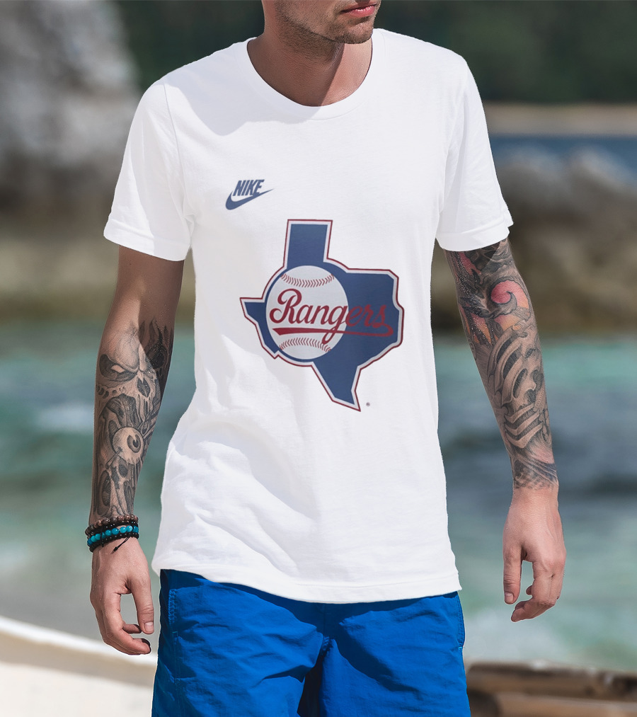 Rangers Baseball Texas Map Iconic Team T-Shirt
