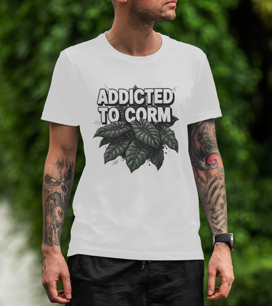 Addicted To Corm Jungle Leaves Aesthetic T-Shirt
