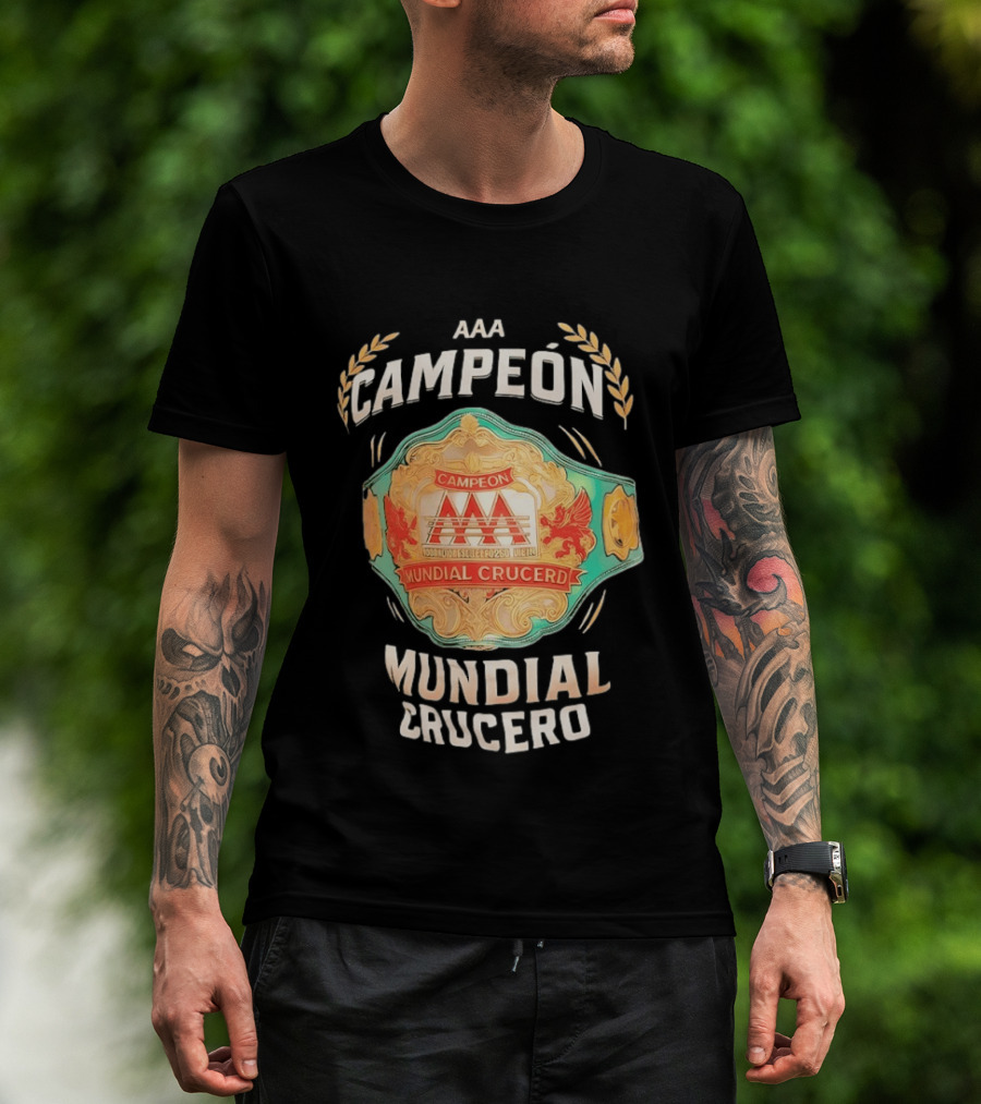 AAA Campeón Mundial Crucero Championship Belt T-Shirt