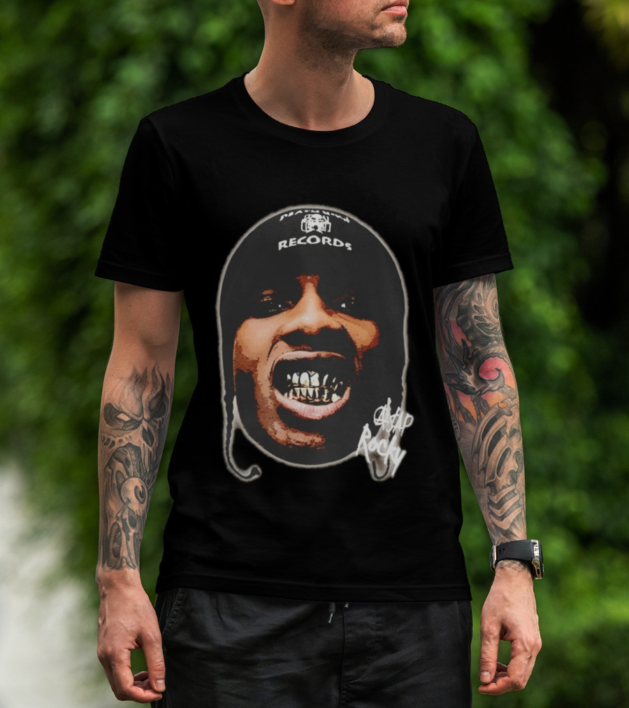 ASAP Rocky Rapper Big Face Harlem Records T-Shirt