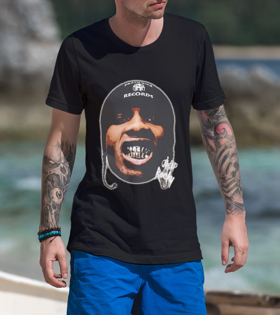 ASAP Rocky Rapper Big Face Harlem Records T-Shirt