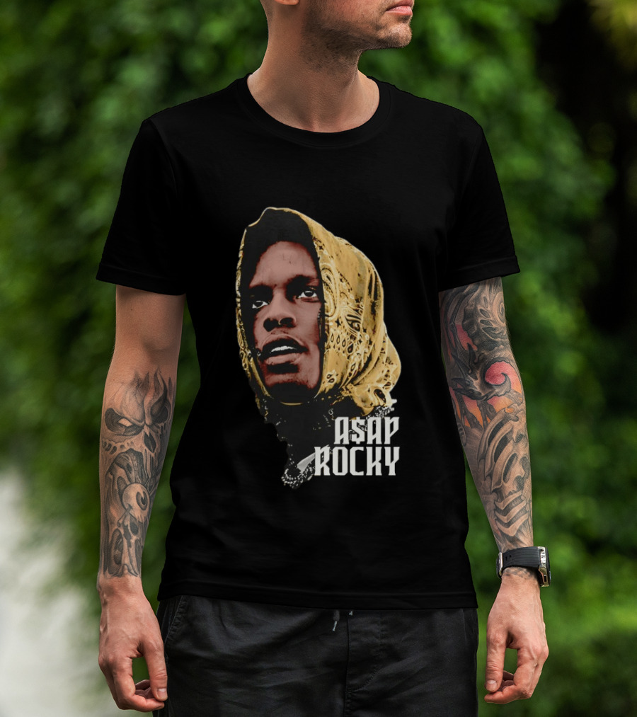 ASAP Rocky Headscarf Style Bandana Fashion Trend T-Shirt