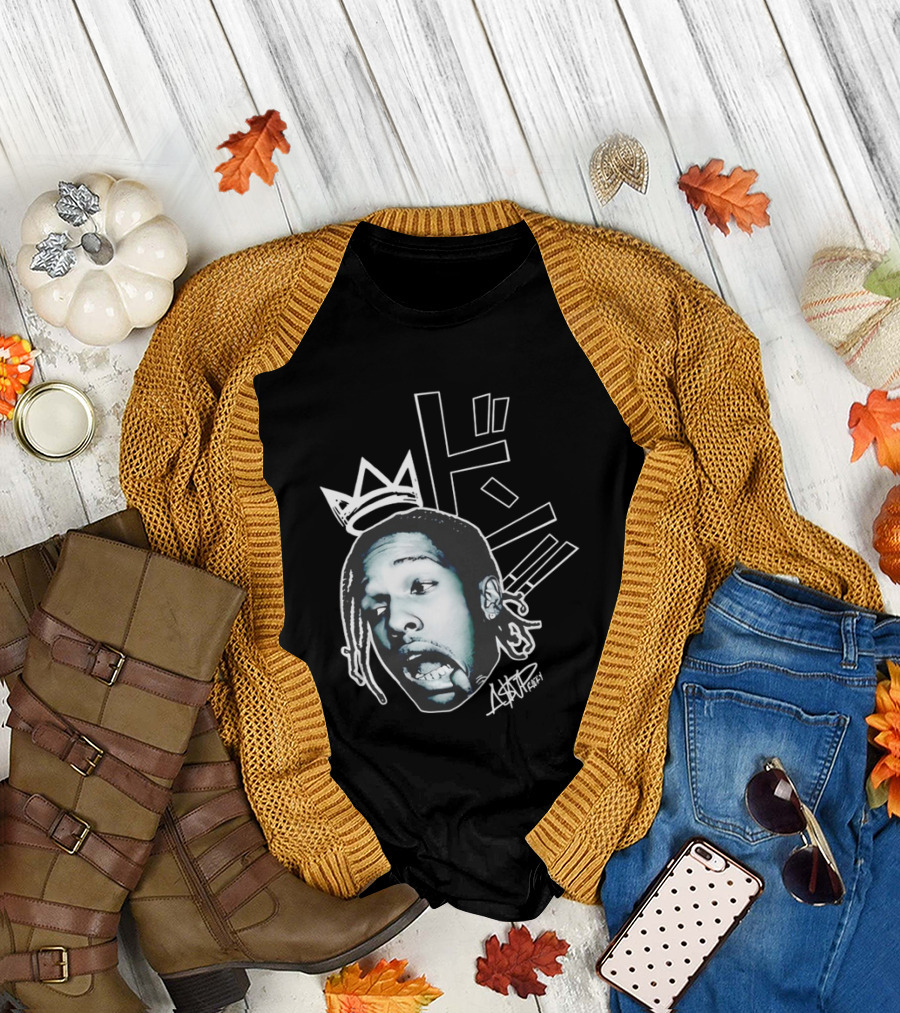 ASAP Rocky VI Big Head Crown Graphic Japan Text Signature T-Shirt