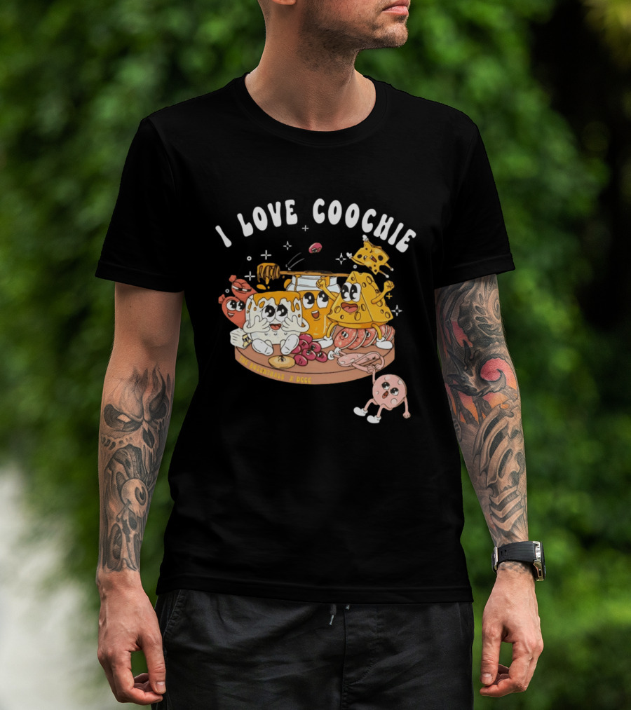 I Love Coochie The Rosenthals X DCCC Cheese Plate Cartoon Characters T-Shirt