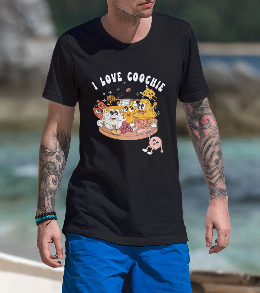 I Love Coochie The Rosenthals X DCCC Cheese Plate Cartoon Characters T-Shirt