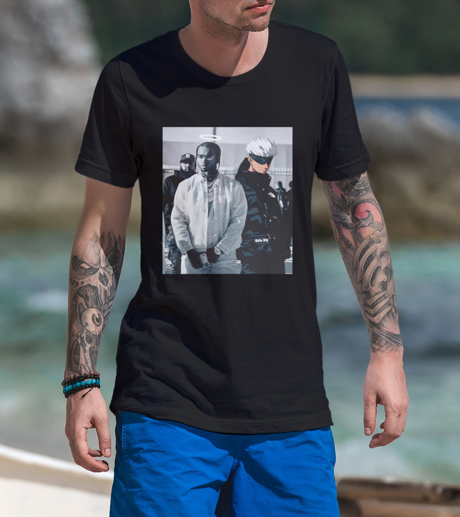 Jujutsu Kaisen Gojo Satoru Pop Smoke Collaboration T-Shirt