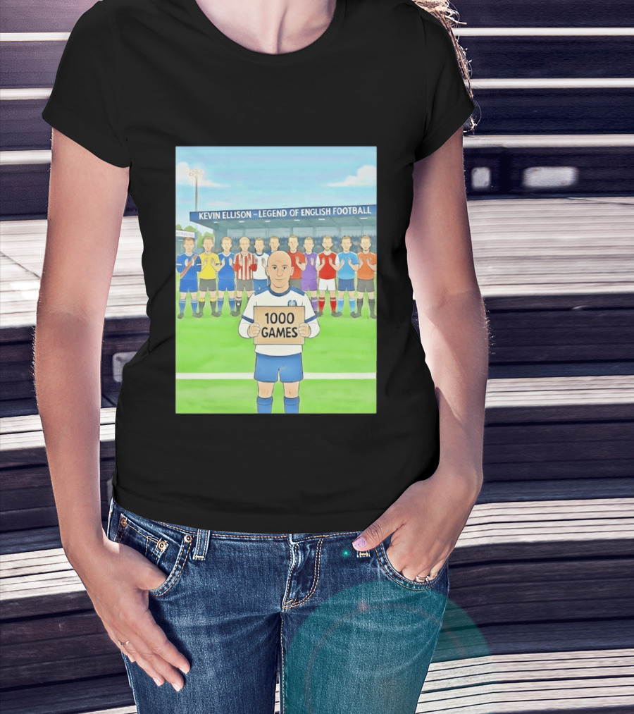 Kevin Ellison Legend Of English Football 1000 Games Celebration T-Shirt