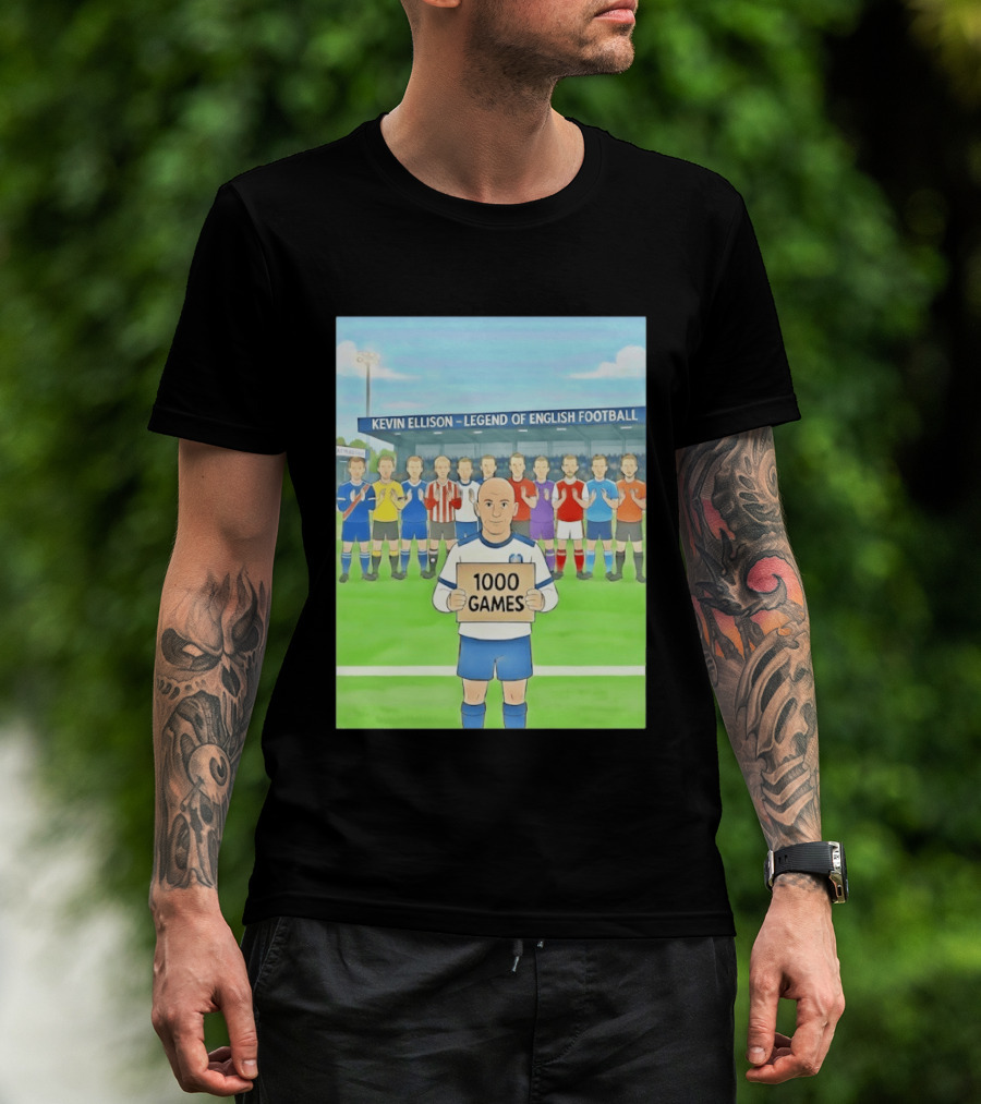 Kevin Ellison Legend Of English Football 1000 Games Celebration T-Shirt