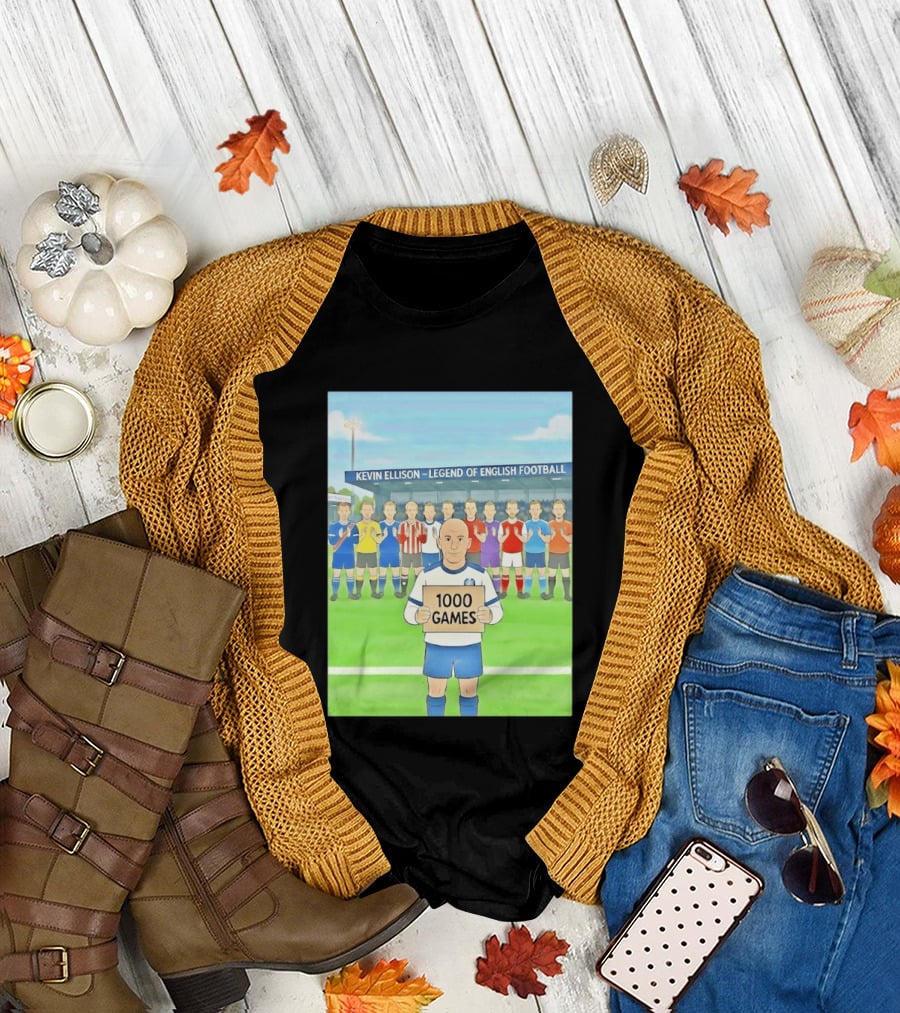 Kevin Ellison Legend of English Football 1000 Games Celebration T-Shirt