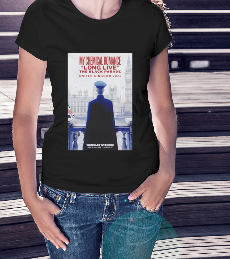 My Chemical Romance Long Live The Black Parade United Kingdom 2026 Wembley Stadium July 10 To 11 London UK T-Shirt