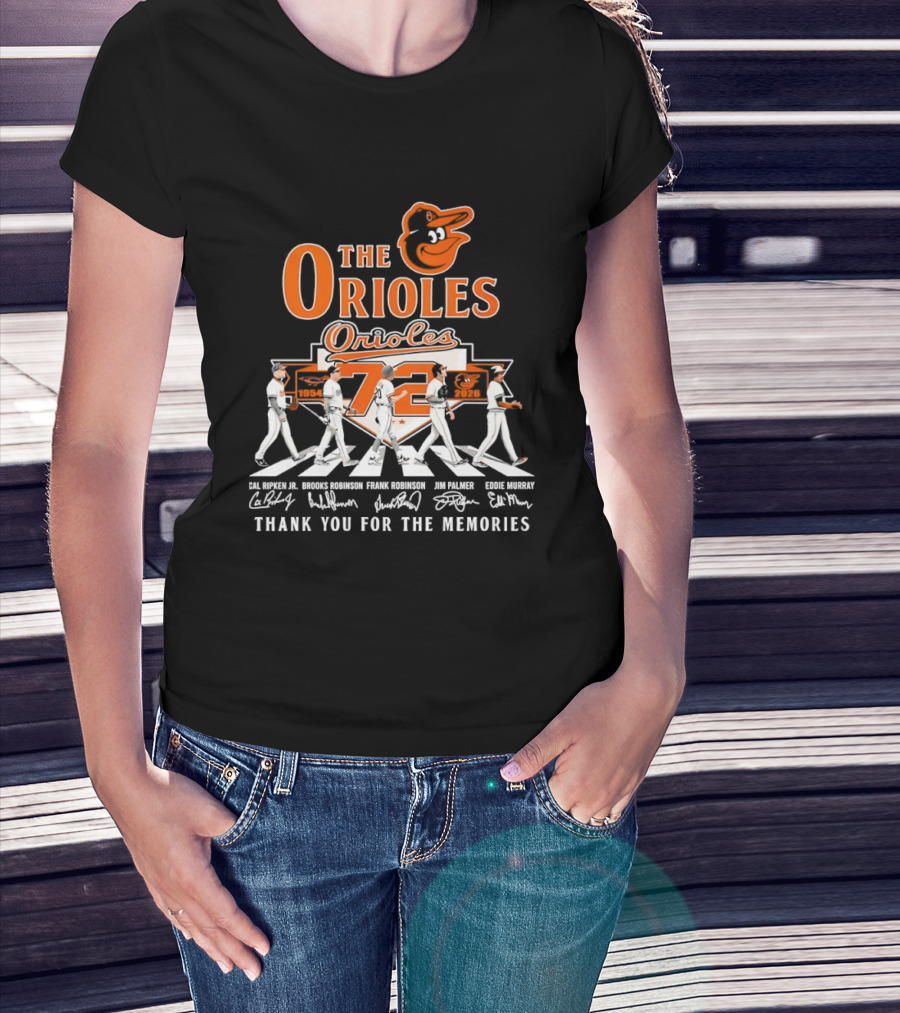 The Orioles 72 Thank You For The Memories MLB Legends T-Shirt