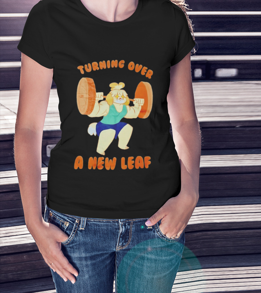 Turning Over A New Leaf Isabel Lifting Weights T-Shirt
