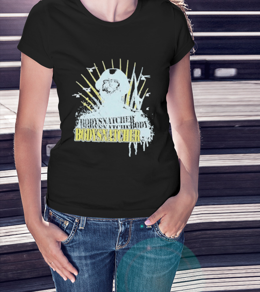 Bodysnatcher Helicopter Pilot Silhouette Sunburst T-Shirt
