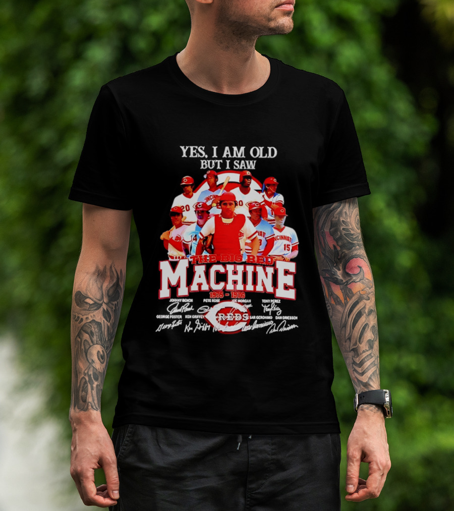 Cincinnati Reds Legendary Players The Big Red Machine 1975 To 1976 T-Shirt