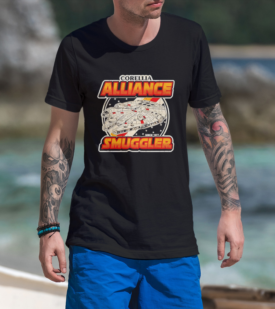 Corellia Alliance S Gler Since 1977 Star Wars Millennium Falcon T-Shirt