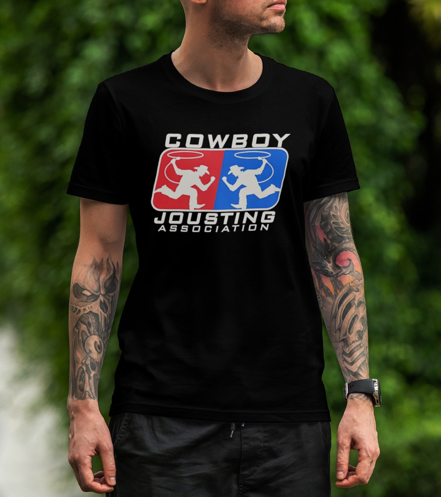 Cowboy Jousting Association Lasso Duel Red Blue Classic Competition T-Shirt