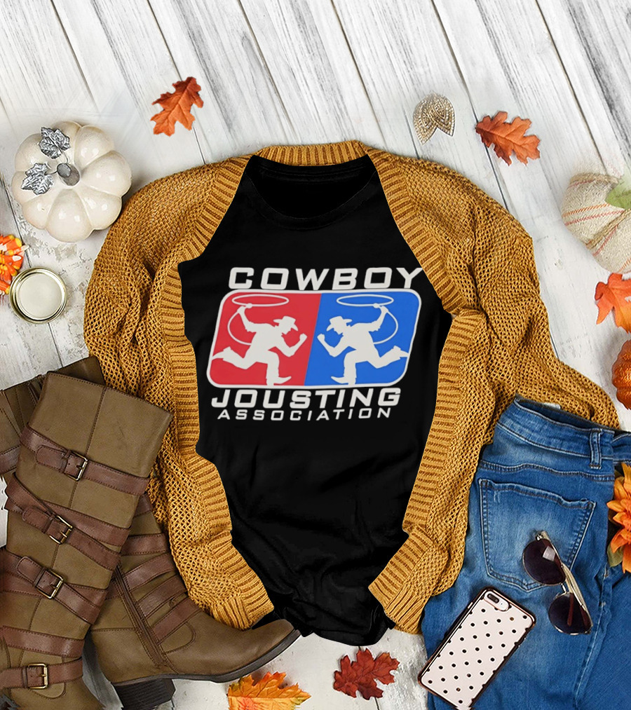 Cowboy Jousting Association Lasso Duel Red Blue Classic Competition T-Shirt