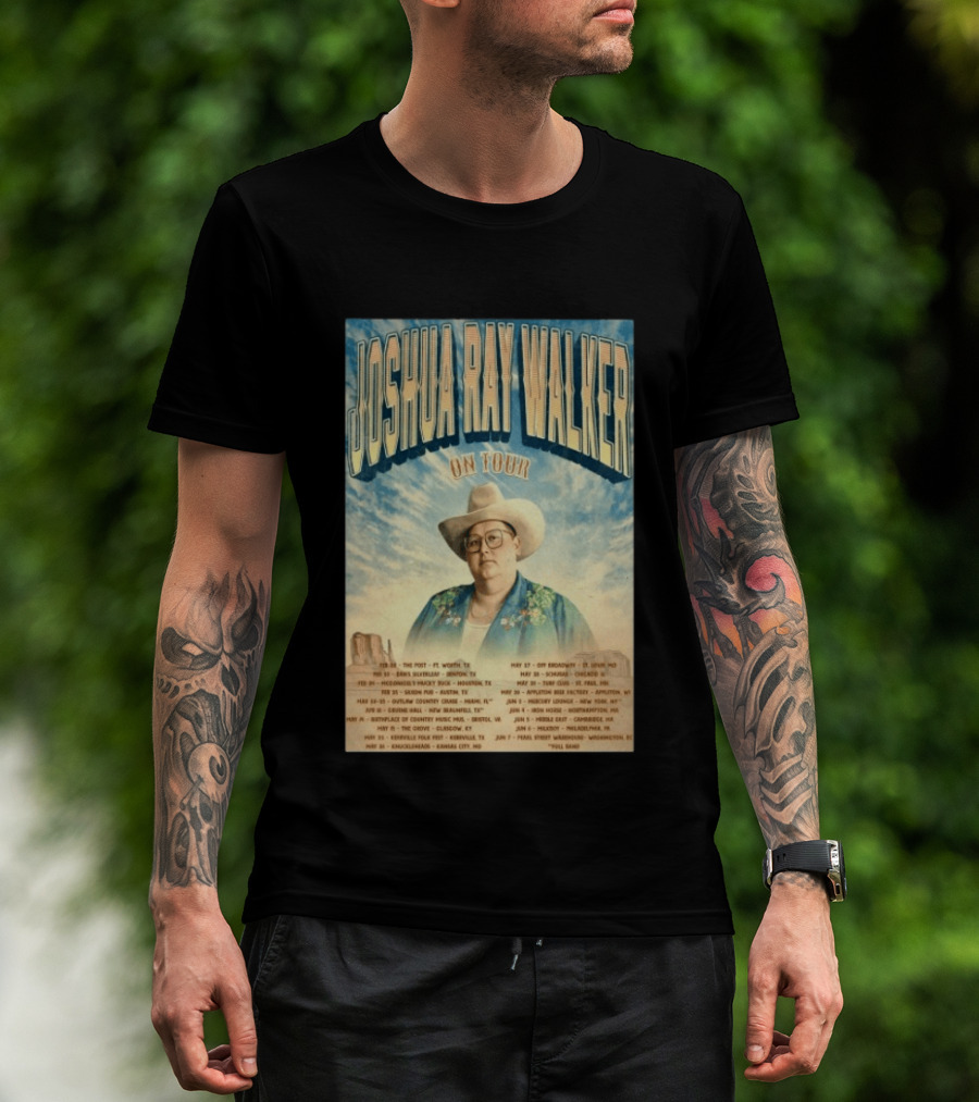 Joshua Ray Walker 2026 Tour Dates Off Broadway St. Louis Mystic Boise Mercury Lounge Tulsa T-Shirt