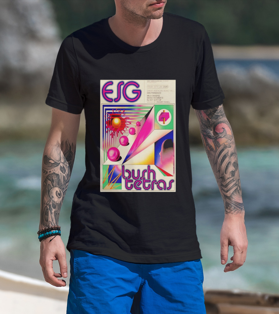 ESG Bush Tetras Live San Francisco January 30 2026 Concert Great American Music Hall T-Shirt