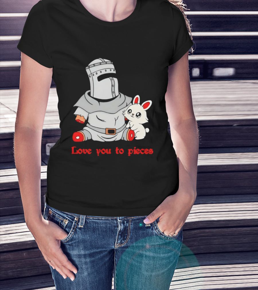 Knight With Amputated Limbs And Bunny Love You To Pieces T-Shirt