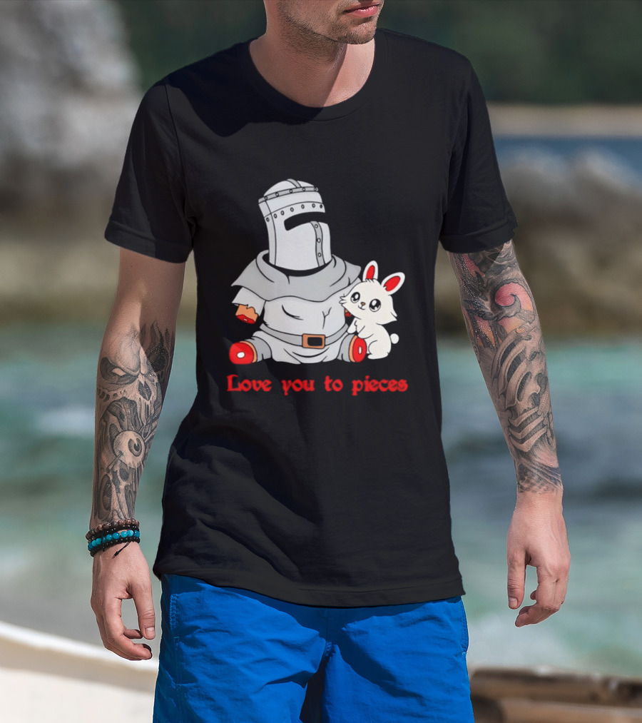 Knight With Amputated Limbs And Bunny Love You To Pieces T-Shirt
