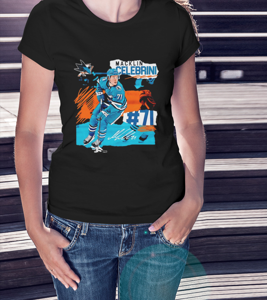 Macklin Celebrini San Jose Sharks Hockey 71 T-Shirt