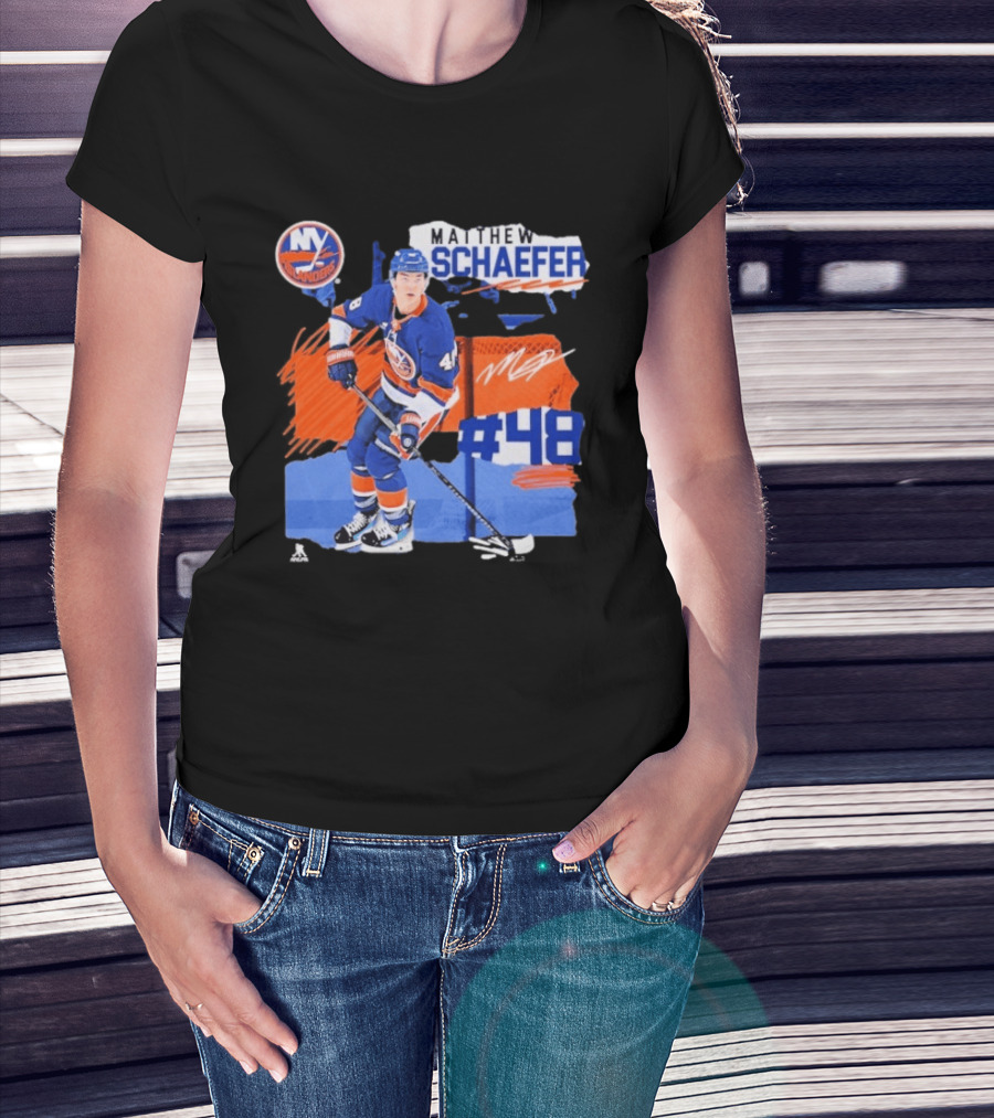 New York Islanders Matthew Schaefer 48 Fresh Ice T-Shirt